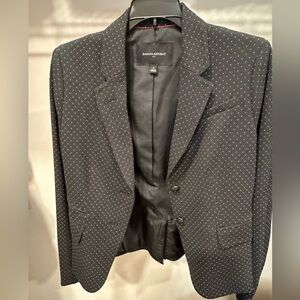 Black and white polka dot blazer